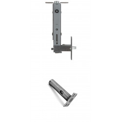 ABH Hardware 1869 Universal Top Automatic Flush Bolt w/ Bottom Fire Bolt for Metal/Wood Doors
