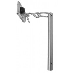 ABH Hardware 1804 Pipe Stop & Holder, Satin Stainless Steel