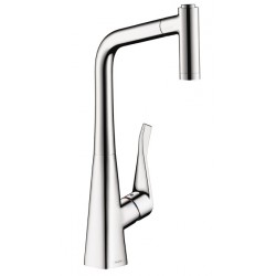 Hansgrohe 14820001 Metris 2-Spray HighArc Kitchen Faucet, Pull-Out