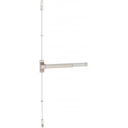 Delaney 9100 Grade 1 Vertical Rod Exit Device, Stainless Steel