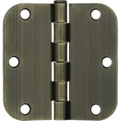 Delaney RH35 3-1/2" x 3-1/2" Bulk Steel Residential Hinges Interior, 5/8" Radius (Pair)