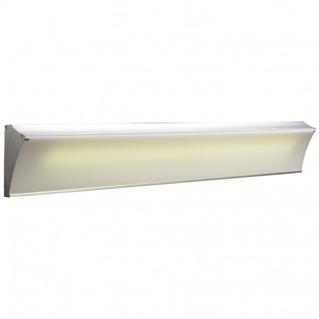 PLC Lighting 3357 AL 1-Light 39W Aluminum Non Dimmable Wall Light, Frost Glass Naxos Collection