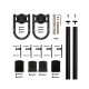 Custom Service Hardware QG.1310.EHS.08-6S Horse Shoe Black Rolling Door Hardware Kit