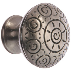 MNG Hardware 10300 Series 1 1/4" Sun Swirl Round Knob, Oil Rubbed Bronze