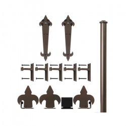 Custom Service Hardware QG.1210.NH.07 Fleur-de-Lis Hardware Short Bracket Kit