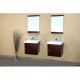 Bellaterra 203136 In Single Wall Mount Style Sink Vanity-Wood- Walnut - 19.5x23.6"