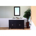 Bellaterra 600168-60B 60 In Double Sink Vanity-Wood - 60x22x36"