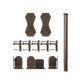 Custom Service Hardware QG.1300.C2.07-NR Castle 2 Hardware Short Bracket Kit Oil Rubbed Bronze