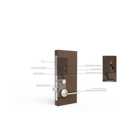 Accurate Lock & Hardware SM9159E-SEC SmartEntry Series Smartphone Mortise Lock