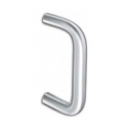  91 3D 33H3DD Push Pull Bar 1" Round Straight Pull, Finish-Satin Stainless Steel
