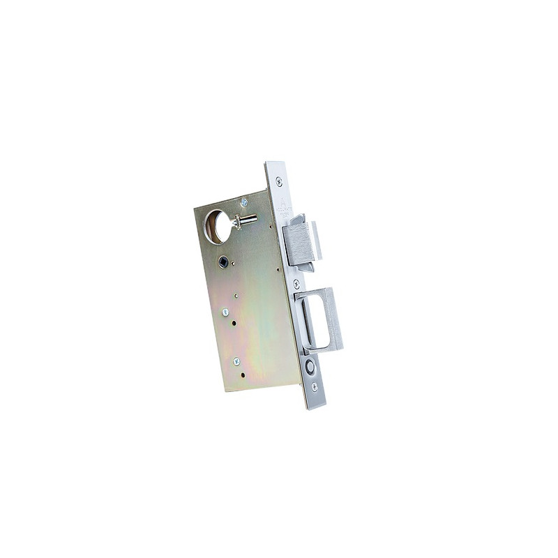 Accurate Lock & Hardware 2002CPDL Pocket Door Lock Only w/ Integrated Edge Pull, No Trim