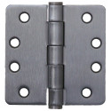 Pamex HR44 4" x 4" Residential Grade Hinge, 1/4" Radius, Plain Bearings, Removable Pin