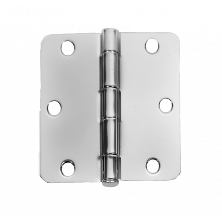 Pamex H35 3.5" x 3.5" Commercial Hinge, 1/4" radius, Plain Bearings, Removable Pin