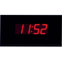  Z1820-CB-PS AC 1O Segmented LED Standard Electronic Digital Clock Graphite Anodized Aluminum