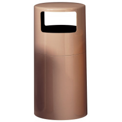 Peter Pepper 1098WL Half-Round (1) 7" x 14" Side Trash Opening Trash Receptacle, Wall Mounted