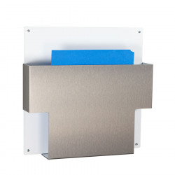 Peter Pepper 4151H Medical File Chart Holders Front: Brushed Stainless | Back: White