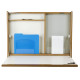 Peter Pepper 4808 Soft White Laminate Interior W/Pen Shelf 9"w Tackable Fabric Panel