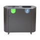 Peter Pepper S Waste and Recycling Receptacle W/Steel Sides