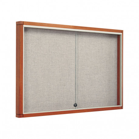 Peter Pepper WB-CW-GL Combination Panel Glass Enclosed Wood Framed, Wall Mounted Bulletin/Tackboards