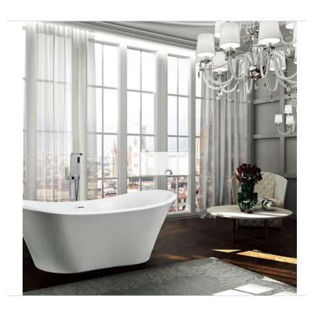 Bellaterra BA6518 Ancona 71 inch Freestanding Bathtub in Glossy White