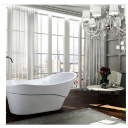 Bellaterra BA6523 Bari 67 inch Freestanding Bathtub in Glossy White