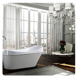 Bellaterra BA6801 Barletta 69 inch Freestanding Bathtub in Glossy White