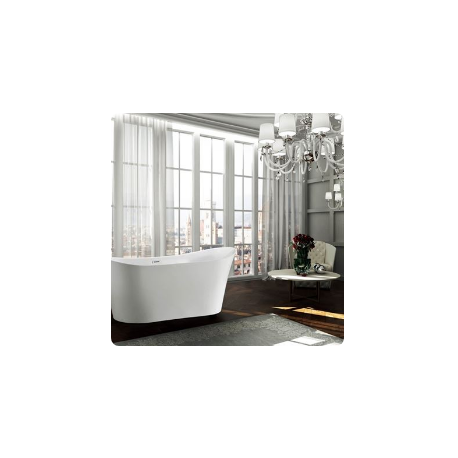 Bellaterra BA6805 Bergamo 67 inch Freestanding Bathtub in Glossy White