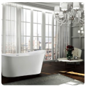 Bellaterra BA6805 Bergamo 67 inch Freestanding Bathtub in Glossy White