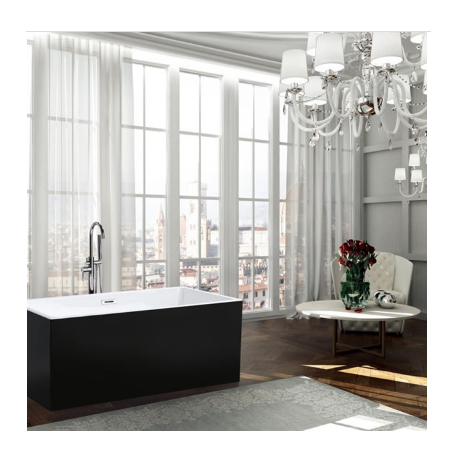 Bellaterra BA6813BL Brindisi 59 inch Freestanding Bathtub in Glossy Black
