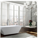 Bellaterra BA6826 Messina 71 inch Freestanding Bathtub in Glossy White