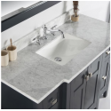 Bellaterra 77614-49-WMR 49" White Carrara Laminated Countertop-Rectangular Sink