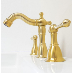 Bellaterra 2215 Messina Double Handle Widespread High Arc Bathroom Faucet with Drain Assembly