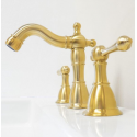 Bellaterra 2215GD Messina Double Handle Widespread High Arc Bathroom Faucet with Drain Assembly