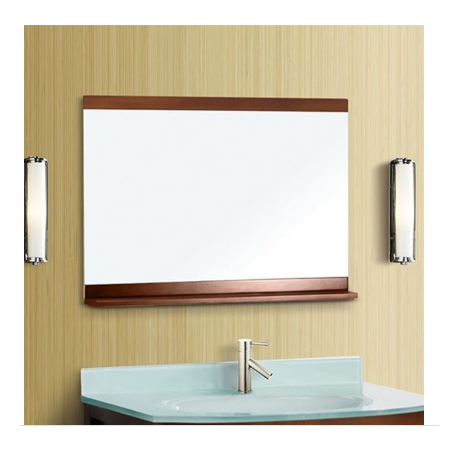 Bellaterra 202140-M-W Wood Frame Mirror in Walnut