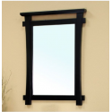 Bellaterra 203012-MIRROR Solid Wood Frame Mirror-Black
