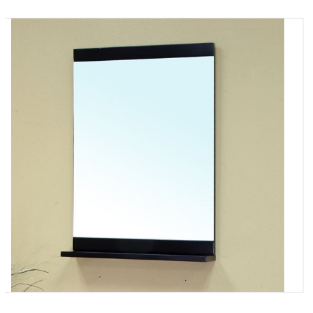 Bellaterra 203172-M Solid Wood Frame Mirror With Shelf