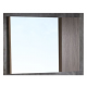 Bellaterra 500821 Wood Framed Mirror With Cabinet, Finish- Gray Brownish Oak