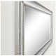 Bellaterra 802032-M 24" Rectangle Silver Beaded Frame Mirror, Mount Type-Horizontal or vertical