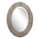 Bellaterra 80820 24" Oval Wood Grain Frame Mirror