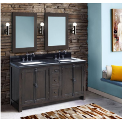 Bellaterra 400100-55 55" Double vanity Rectangle Sink