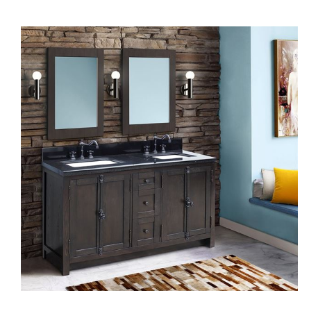 Bellaterra 400100-55 55" Double vanity Rectangle Sink