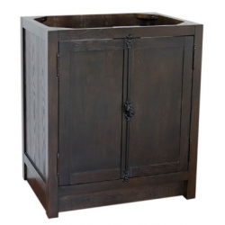 Bellaterra 400100-BA 30" Single Vanity In Brown Ash Finish - Cabinet Only