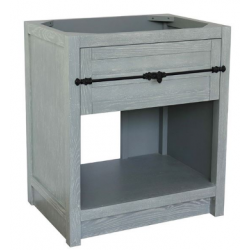Bellaterra 400101-GYA 30" Single Vanity In Gray Ash Finish - Cabinet Only