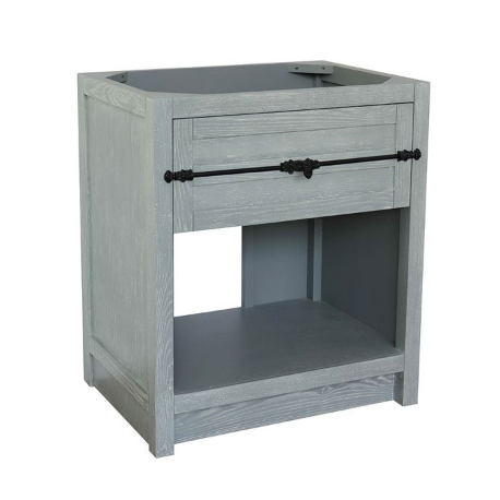 Bellaterra 400101-GYA 30" Single Vanity In Gray Ash Finish - Cabinet Only