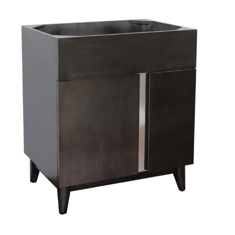 Bellaterra 400200-SB 30" Single Vanity In Silvery Brown Finish - Cabinet Only