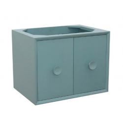 Bellaterra 400400-CAB-AB 30" Single Wall Mount Vanity In Aqua Blue Finish - Cabinet Only