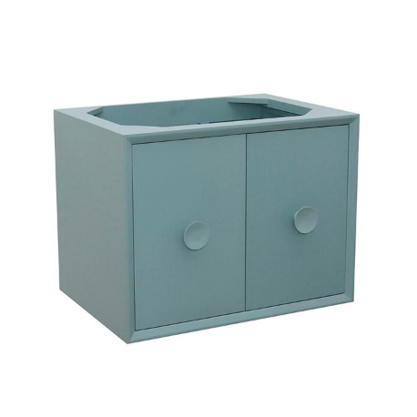 Bellaterra 400400-CAB-AB 30" Single Wall Mount Vanity In Aqua Blue Finish - Cabinet Only