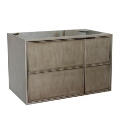 Bellaterra 400500-CAB-LN 36" Single Wall Mount Vanity in Linen Brown Finish - Cabinet Only