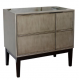 Bellaterra 400501-CAB-LY 36" Single Wall Mount Vanity In Linen Gray Finish - Cabinet Only