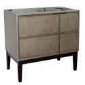 Bellaterra 400501-CAB-LY 36" Single Wall Mount Vanity In Linen Gray Finish - Cabinet Only